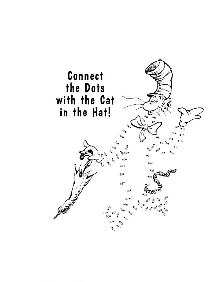 Plansa de colorat cu Cat in the hat 55 55